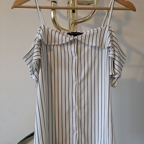 Black and White Striped Banana Republic Blouse - Picture 3 of 9